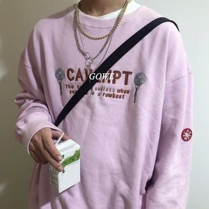 PINK ROWBOAT DESIGN CREWNECK SWEATSHIRT